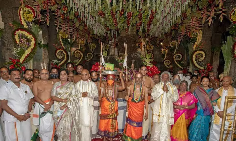 Religious fervour marks Plavanama Ugadi Asthanam at Tirumala