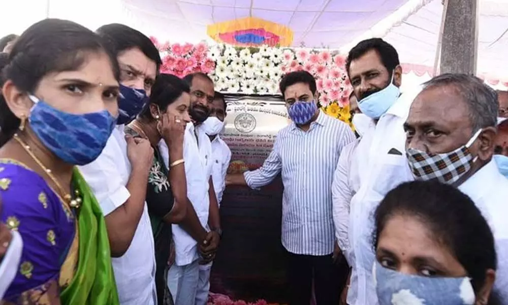 Minister KT Rama Rao on Wednesday laid foundation for several developmental works in Kothur of Rangareddy and Jadcherla of Mahabubnagar districts.