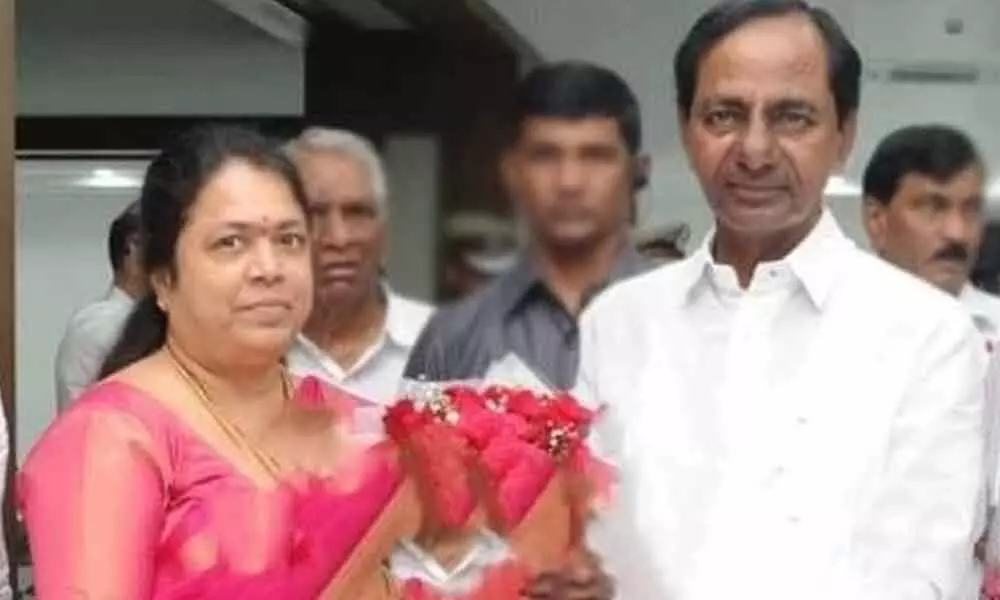 File photo of Sudharani with CM KCR