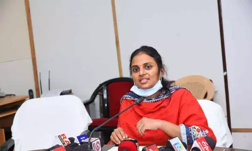 Joint Collector Dr A Siri addressing media in Anantapur on Wednesday