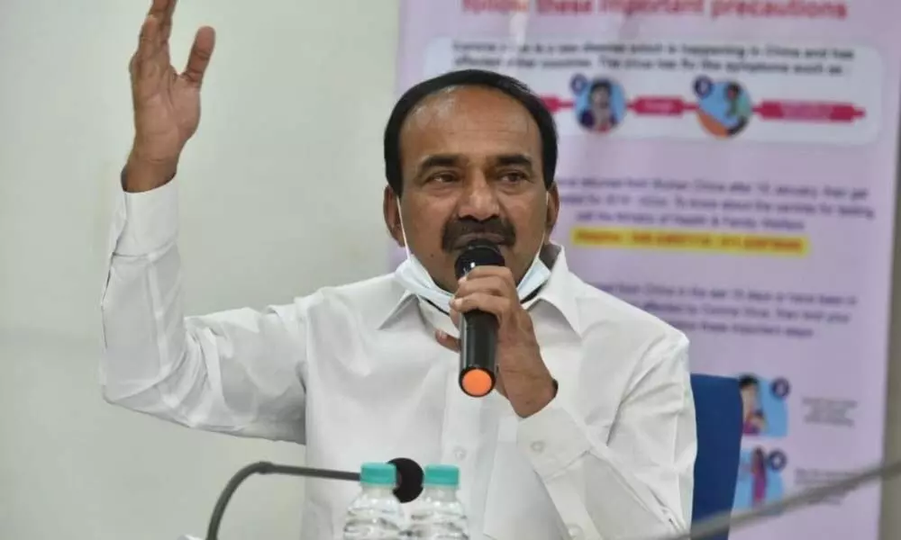 Telangana health minister Eatala Rajender