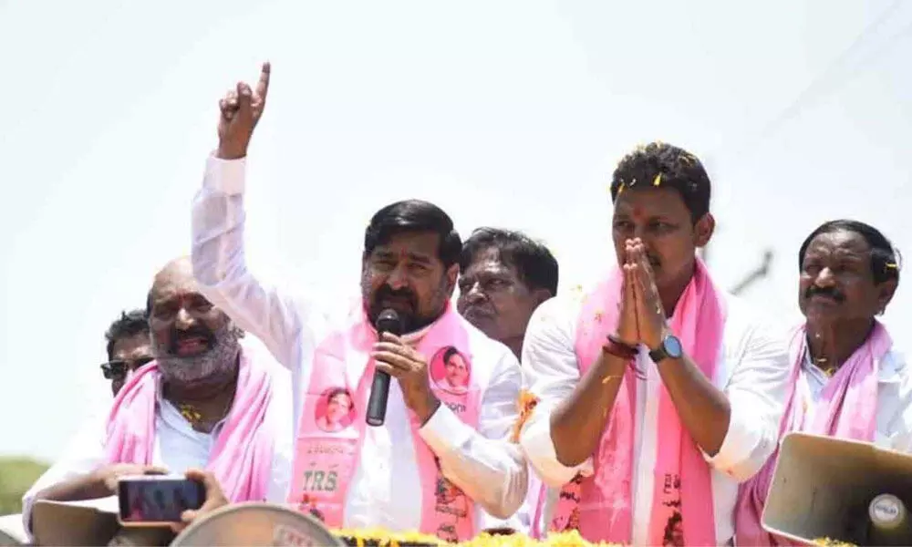 (File Photo) TRS leaders campaigning in Nagarjunasagar