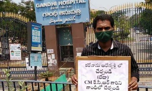 Include Covid in Arogyasri or admit KCR in Gandhi Hospital: Social Activist
