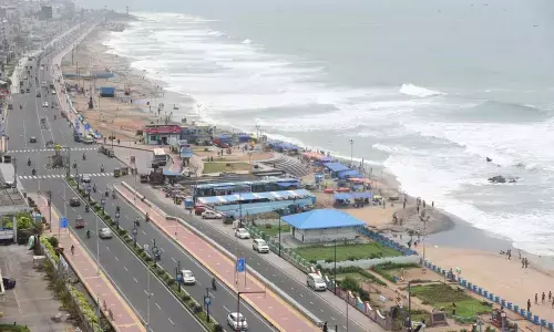 A view of RK Beach in Visakhapatnam.