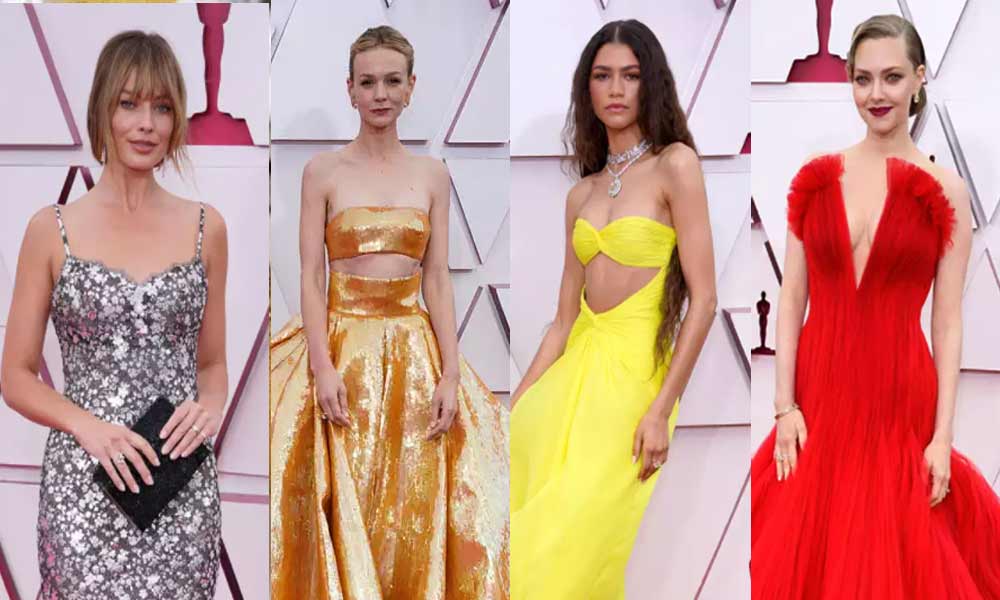 Oscars 2021: Glamorous Red Carpet Looks Of Hollywood Divas