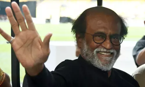 Rajinikanth and team shooting at IKEA store