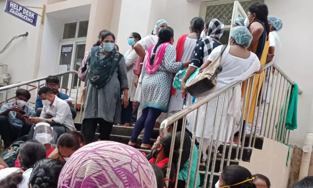 Nurses at KGH express concern over staff crunch in Visakhapatnam