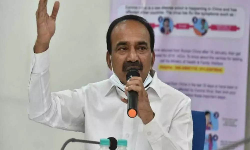 Telangana health minister Eatala Rajender