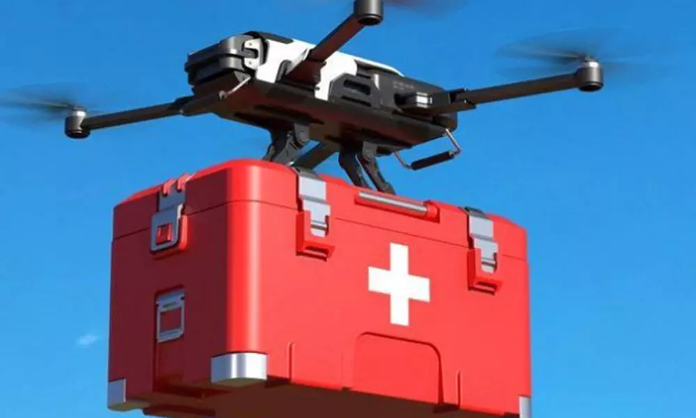 Drones delivering drugs, essentials to Covid victims