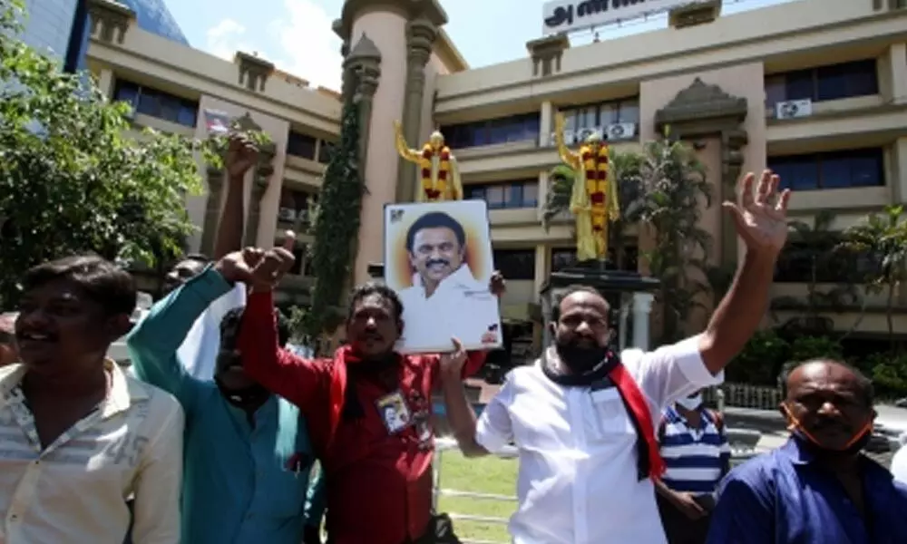 DMK leads in Tamil Nadu, cadres gather at party headquarters