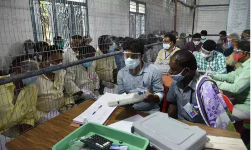 Counting of votes underway in Tirupati on Sunday.