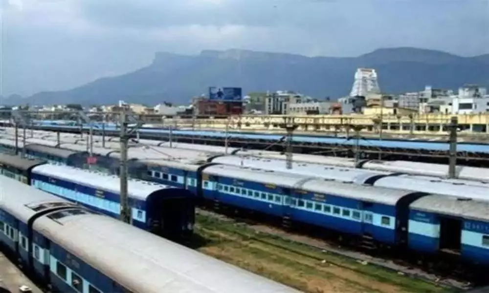 Constable saves woman from falling under train at Tirupati railway station