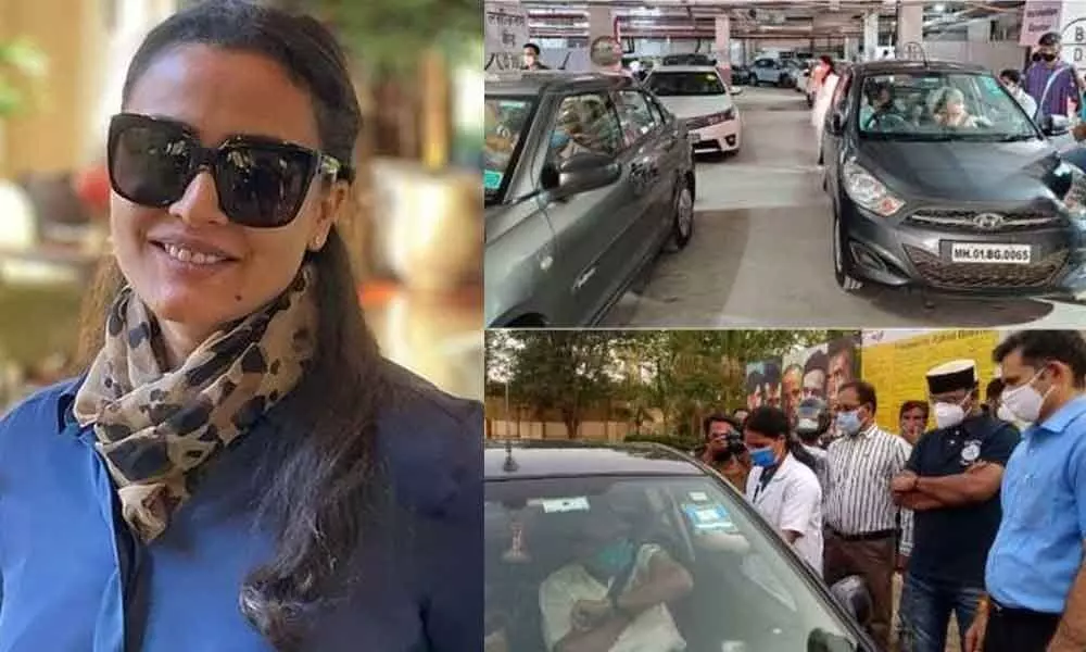 Namrata lauds drive-in vaccination centres in Mumbai, Bhopal