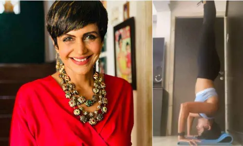 Mandira Bedi’s headstand theory to keep ‘anxiety at bay’