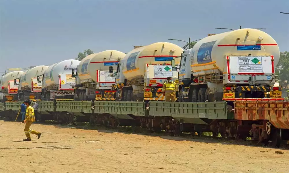 Railways delivered 2,960 MT Liquid Medical Oxygen to different states