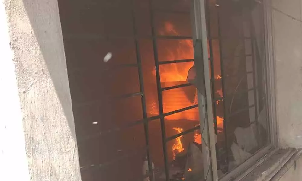 Fire erupted due to short circuit