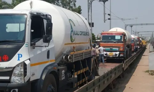 3rd express with 64T oxygen reaches Hyderabad