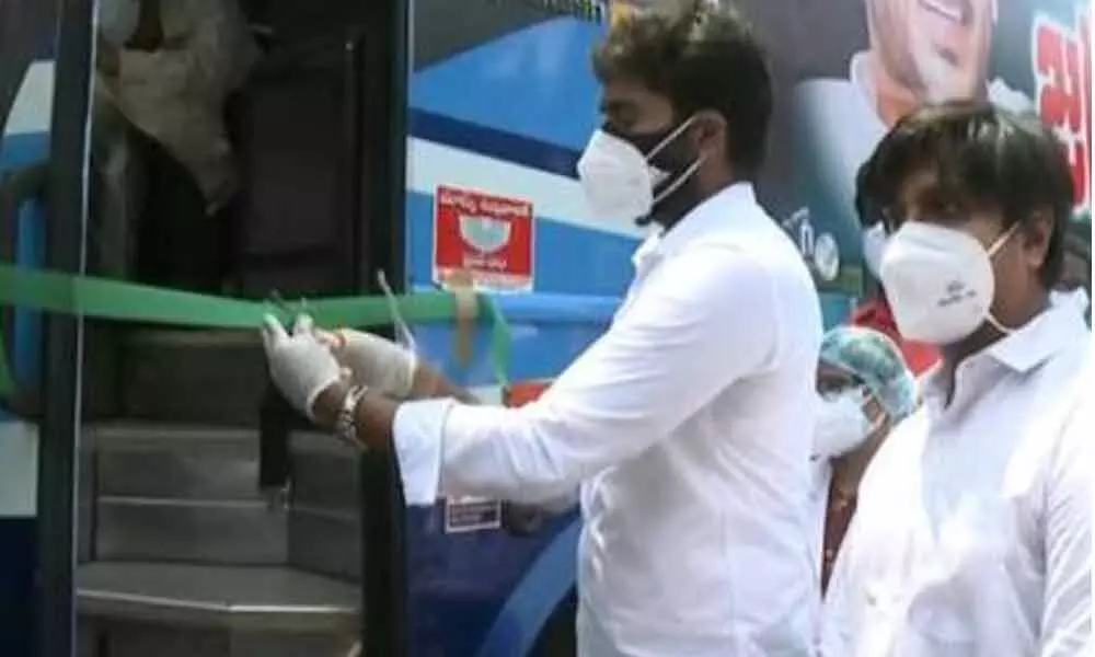 MP Margani Bharat launches oxygen on wheels vehicles
