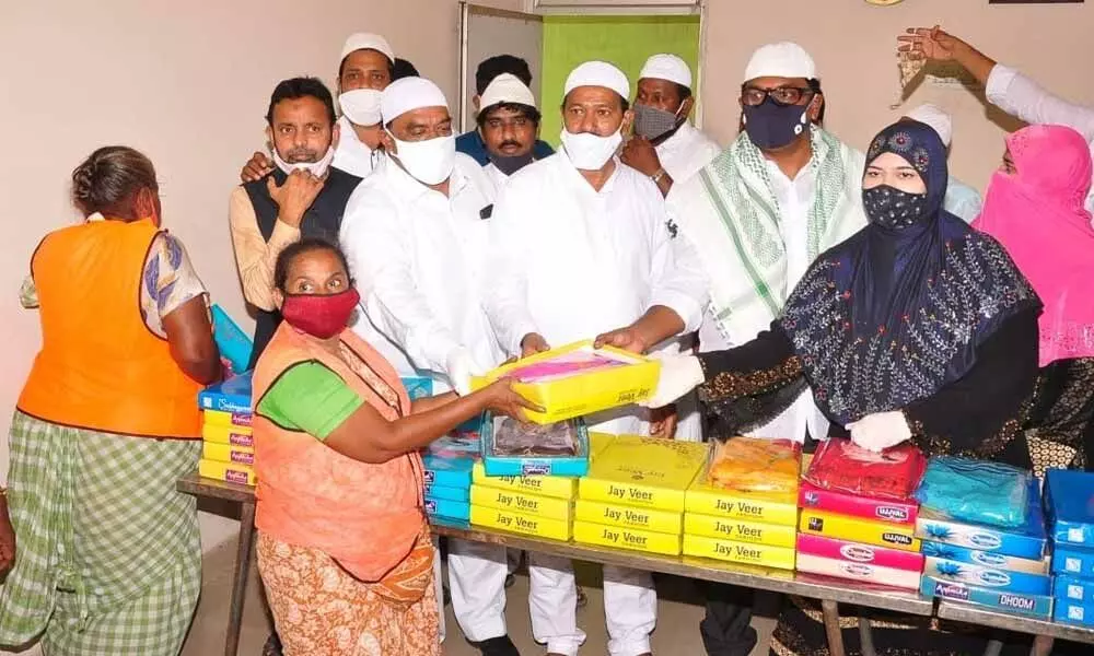 Clothes distributed to sanitation workers