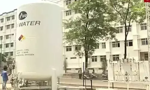 11 KL capacity liquid medical oxygen tank at SVIMS Covid hospital in Tirupati
