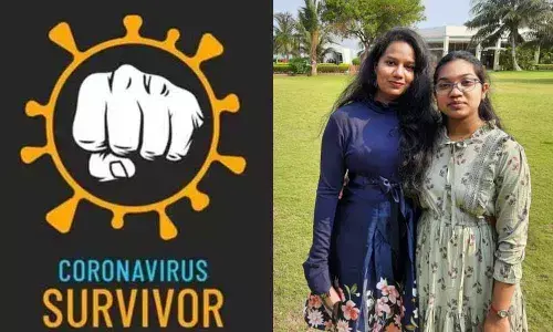 E Varshini Raj with her sister E Jahnavi