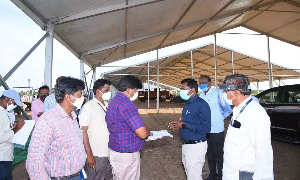 The new 500 bed hospital under construction at Tadipatri