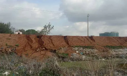 Appa Cheruvu Lake poses risk as cracks reappear on bund post showers