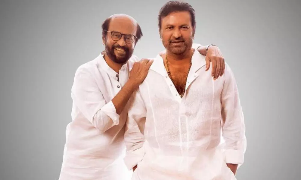 Original Gangsters: Mohan Babu And Rajinikanth Spend A Quality Time During The Shooting Of Annaatthe Movie