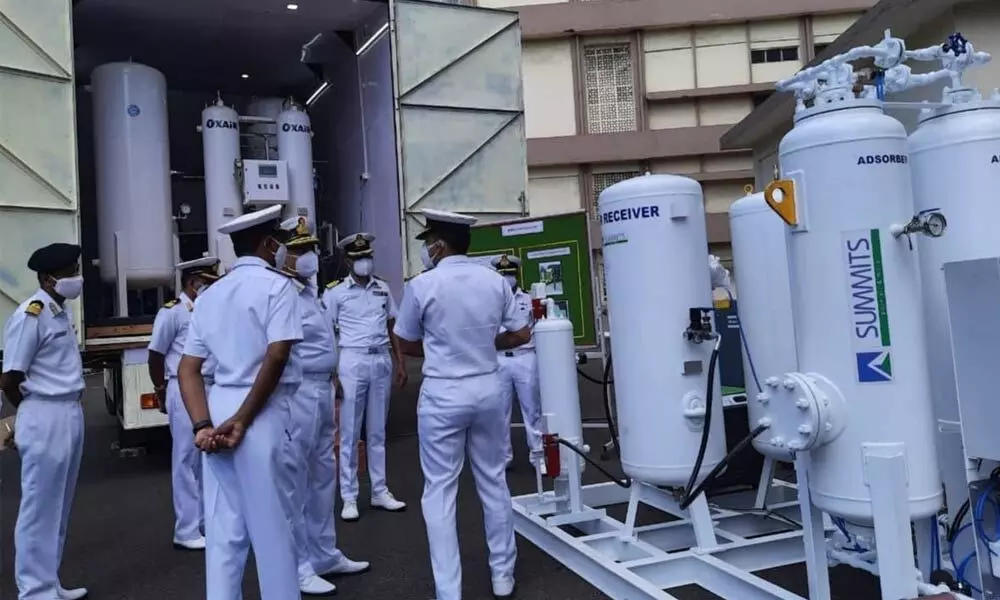 Naval Dockyard brings out mobile oxygen generation plants in Visakhapatnam