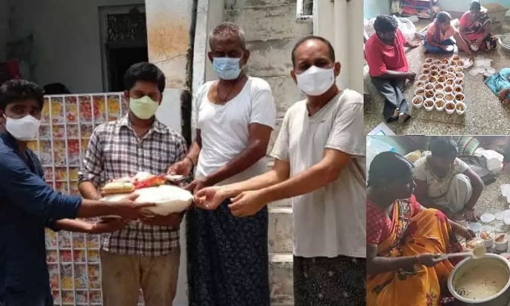 Trust members preparing food in Ongole