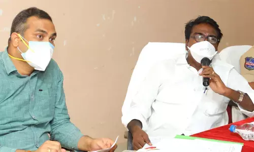 Transport Minister P Ajay speaking at a meeting in Khammam on Monday