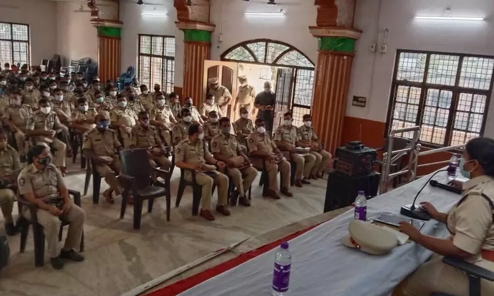 City police conducting counselling sessions to the staff on vaccination in Visakhapatnam