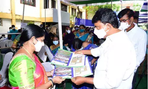 Transport  Minister Perni Nani at the foundation laying ceremony of the medical college in Machlipatnam on Monday