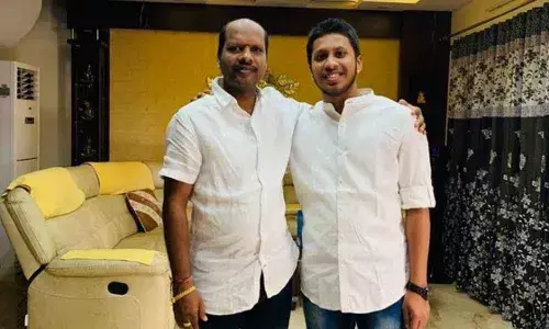 Kesarapu Srinu Ramesh with his son K Kiran