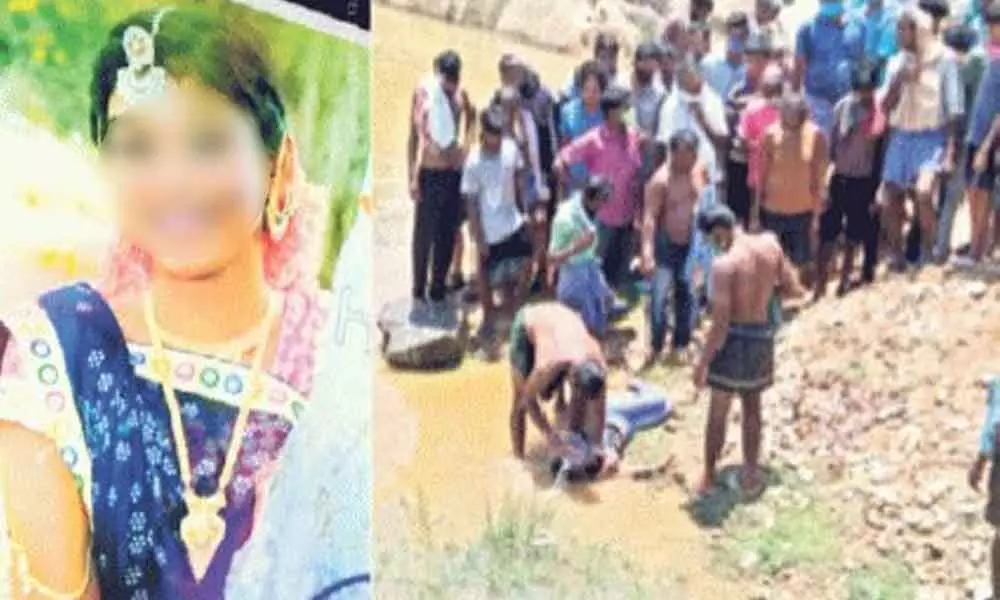 13 year old girl dies after slipping into granite quary pond in Srikakulam