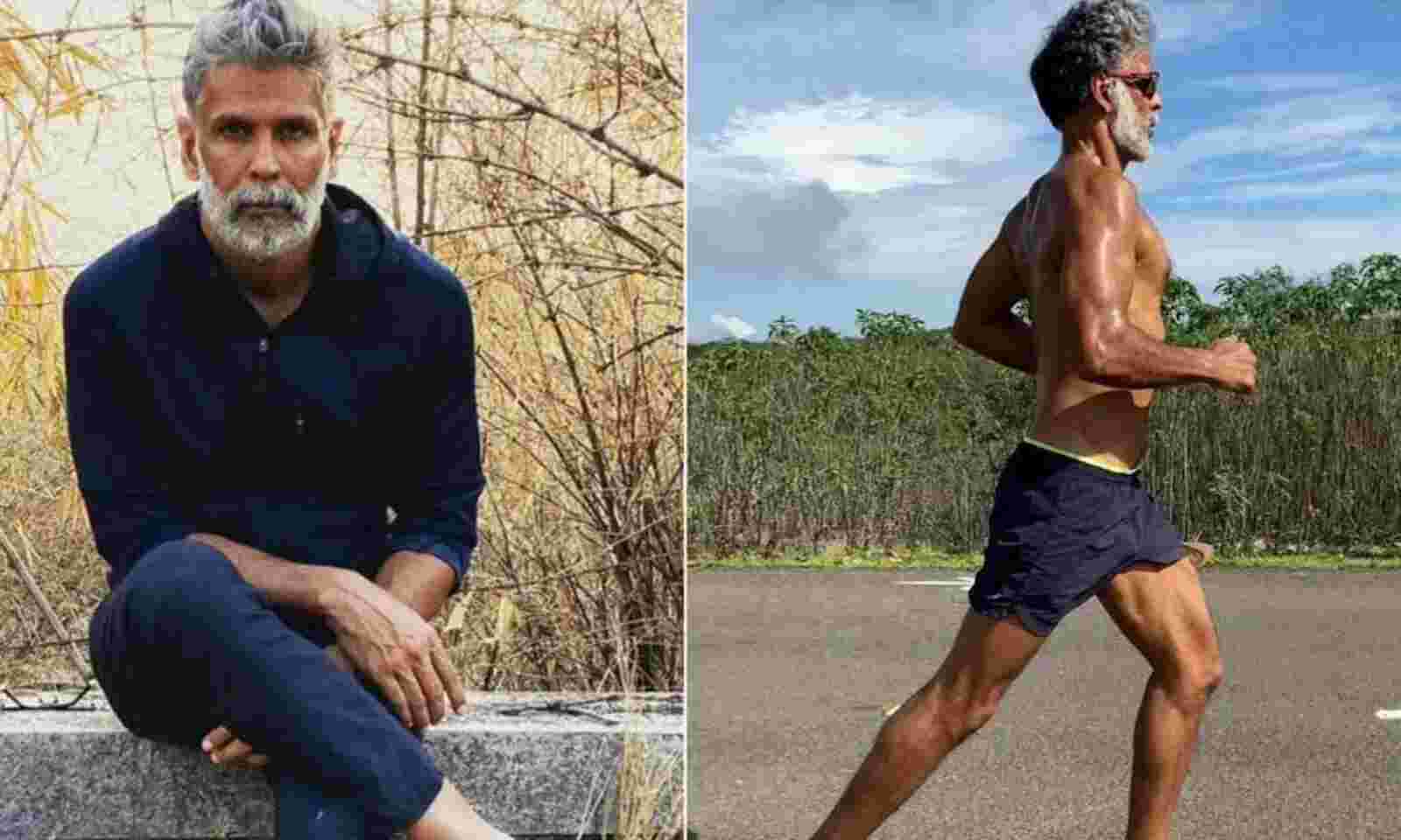 शर्टलेस होकर चेहरे पर दही लगाए सड़कों पर दौड़े Milind Soman, लोगों को याद  आई न्यूड वाली बात