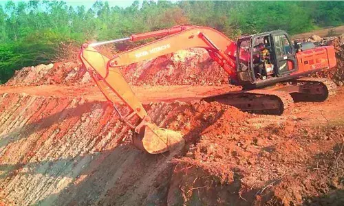 Working on Nellore canal works (file pic)