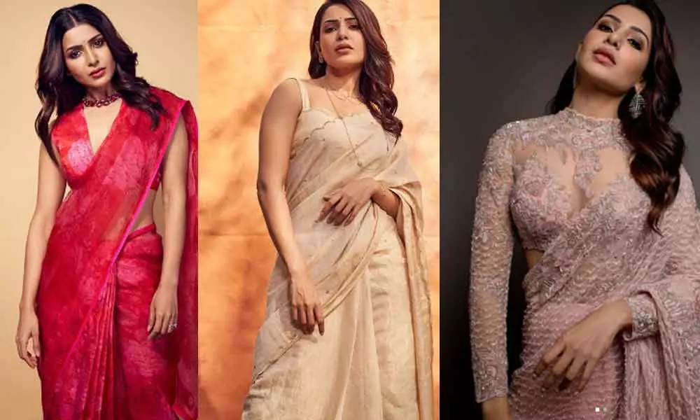 Samantha Ruth Prabhu Exudes Ethereal Grace in a Stunning Pink Floral Saree;  See Photos - News18