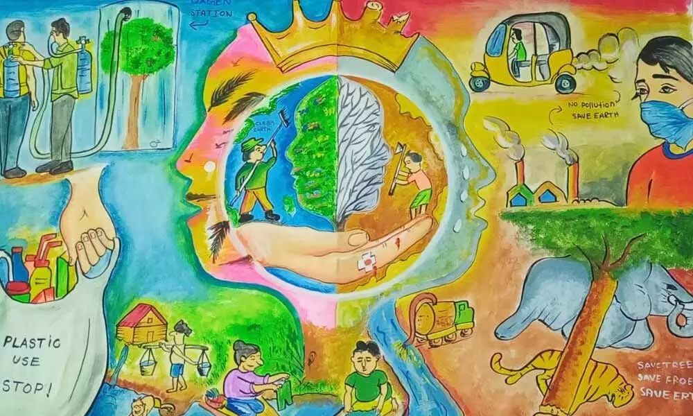 Save Environment Drawing Easy || How to Draw World Environment Day Poster  Easy step by step - YouTube