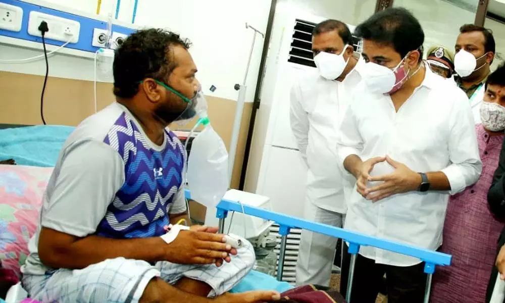 Telangana: KTR Inaugurates 150 ICU Beds At TIMS In Gachibowli