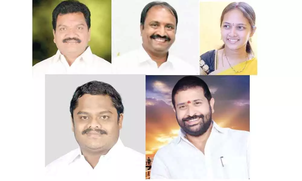 J Prasanna Kumar(Top Left); J Prasanna Kumar(Top Middle); S Swathi Rani(Top Right); A Vjay(Bottom Left); I Raghuraju (Bottom Right)