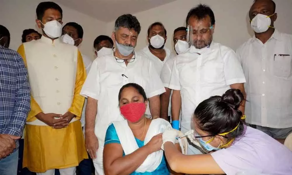 KPCC organizes vaccination camp for 3,000 people at Bidrahalli
