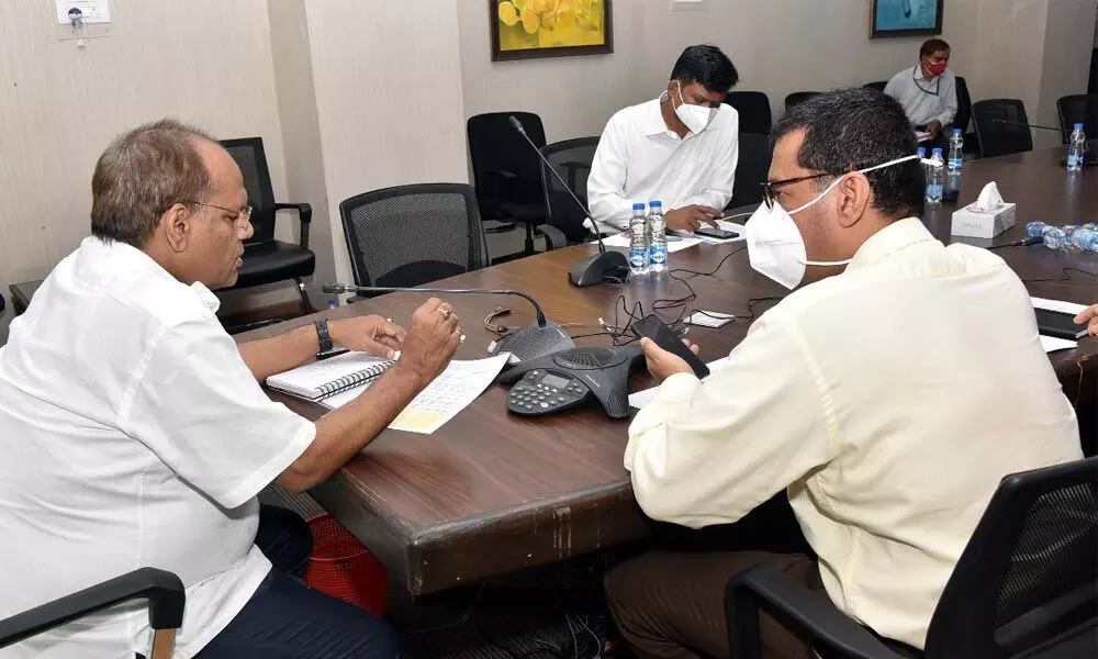 Telangana CS Somesh Kumar holds teleconference with Collectors, DMHOs on Covid