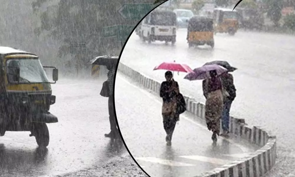 Heavy rains lashed parts of Hyderabad