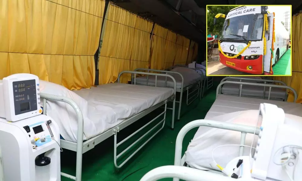 Mobile ICU buses launched in Khammam on Thursday