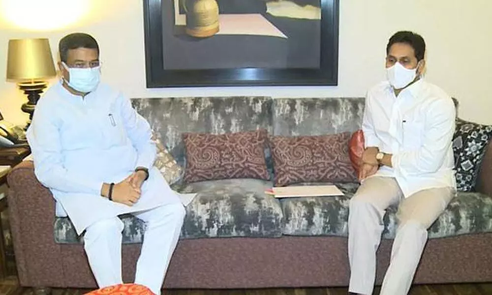 YS Jagan meets Union minister Dharmendra Pradhan, urges to stop privatisation of Vizag steel plant