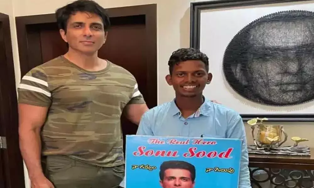 Sonu Sood, A True Hero, Is Met By A Young Man From Telangana Who Journeys Barefoot To Mumbai