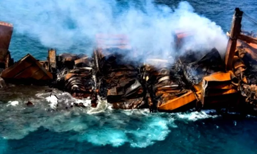 Sri Lanka probes possible oil leak from burnt cargo ship