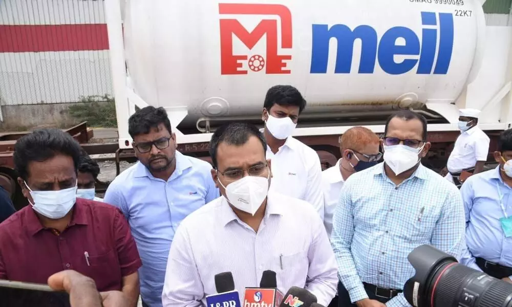 MEIL supplies oxygen tanks to Andhra Pradesh government