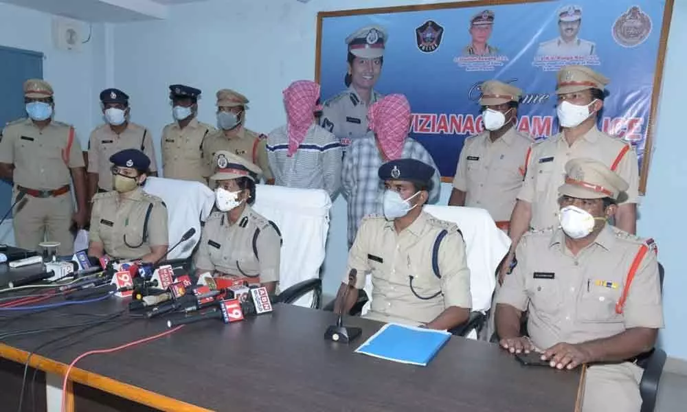 SP B Rajakumari addressing the media in Vizianagaram on Friday